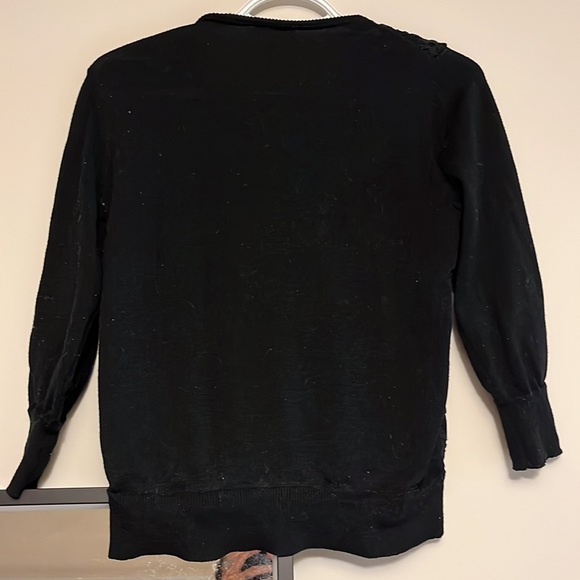 George Black Cardigan with Floral Lace Detail - Picture 4 of 4